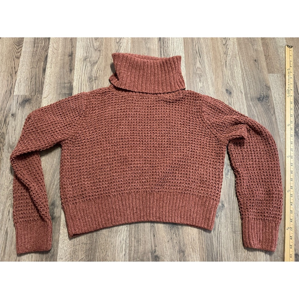 Society 212 Sweater, Women's Size Large, Orange, Crop Top, Pullover